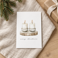 Weihnachtskarte „Kerzen“ im weihnachtlichen Flatlay – A6-Karte für Weihnachtsgrüße