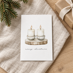 Weihnachtskarte „Kerzen“ im weihnachtlichen Flatlay – A6-Karte für Weihnachtsgrüße