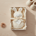 Kuscheltier Lara als Geschenk verpackt – Schmusetuch Baby Geburt Taufe