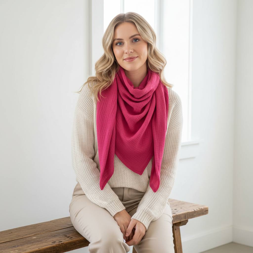 Magenta Dreieckstuch