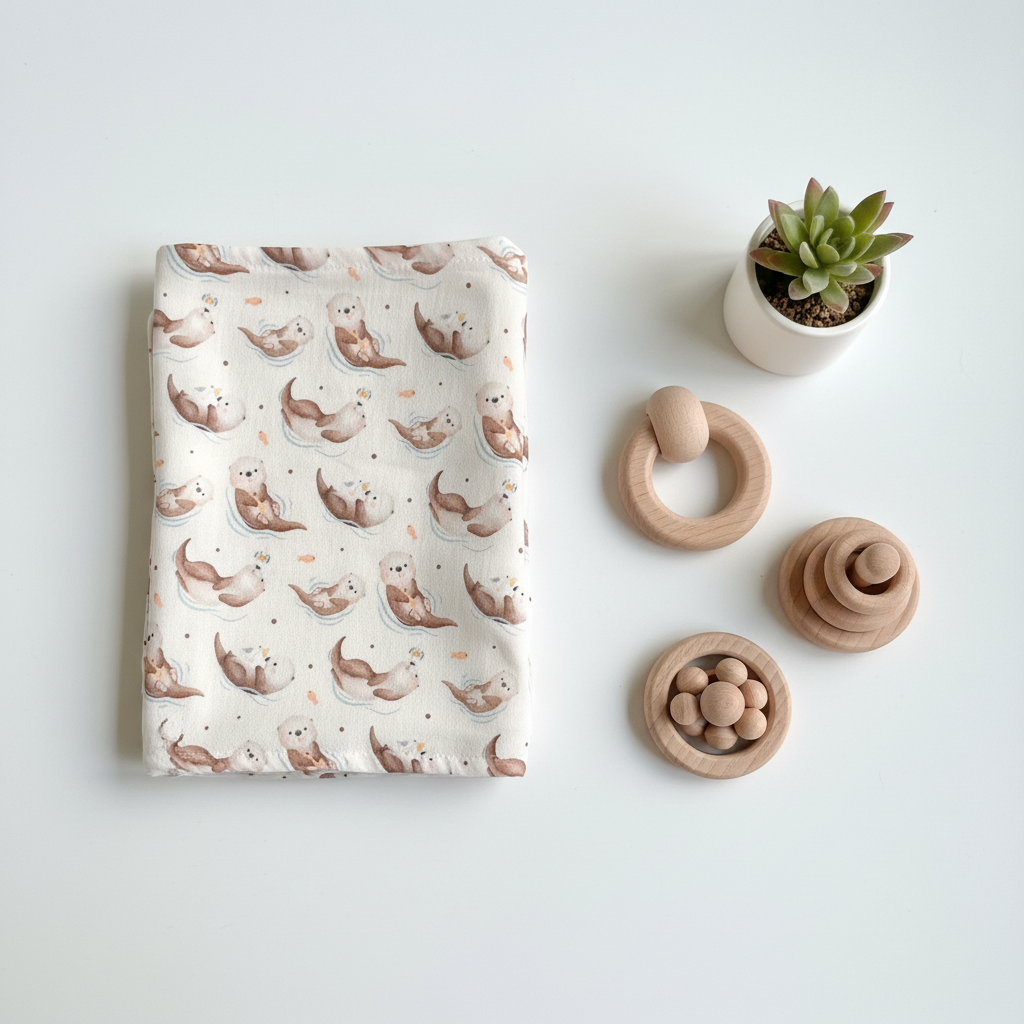 Musselintuch Otter Flatlay