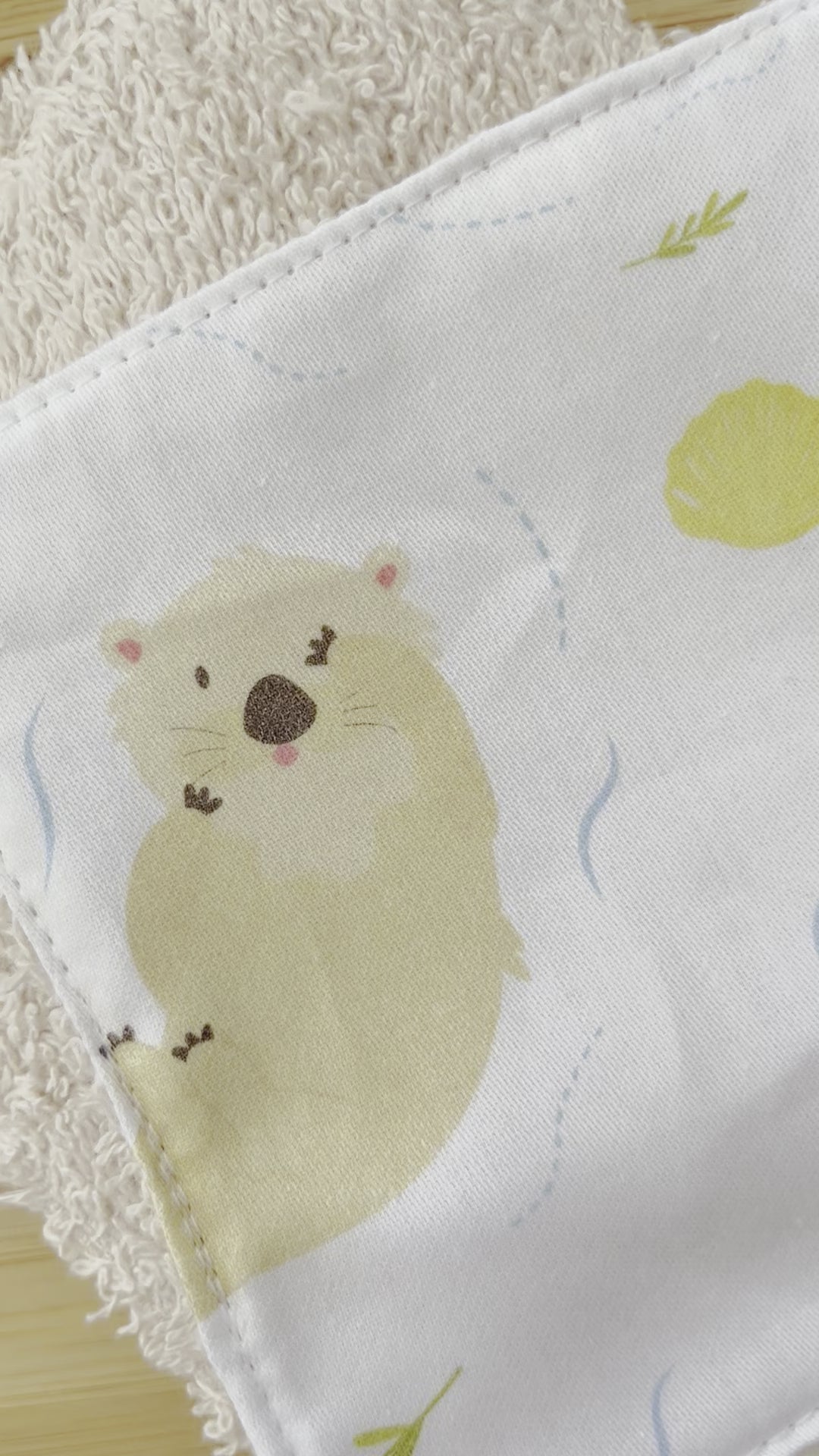 Waschpads Otter | 2er Set, Baumwolle mit Frottee-Rückseite, nachhaltig
