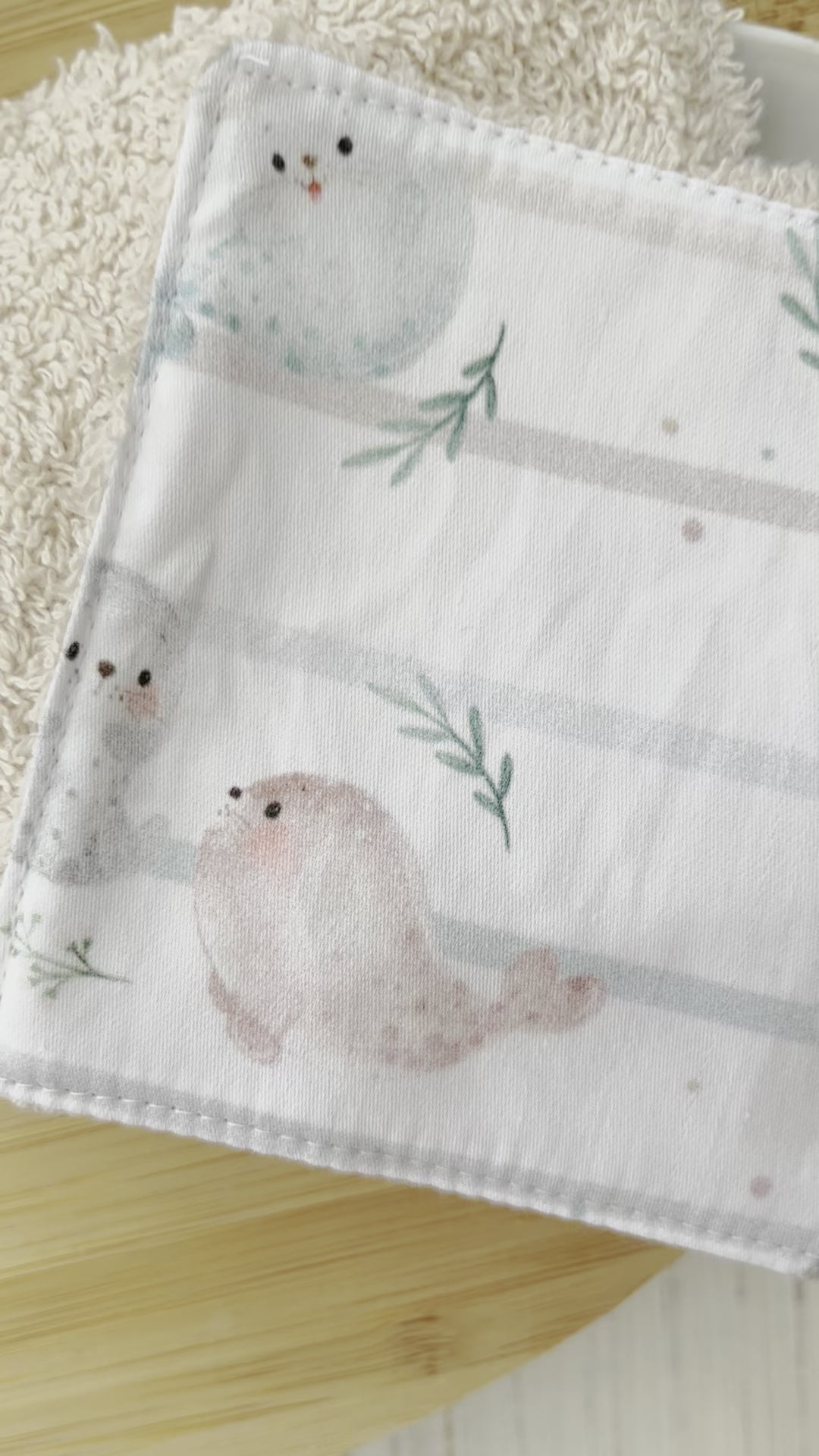 Wash pads "Cute Seals" | Set of 2