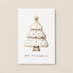 Weihnachtskarte „Oh Tannenbaum“ – illustrierte A6-Karte im Hochformat auf Naturpapier, anilino