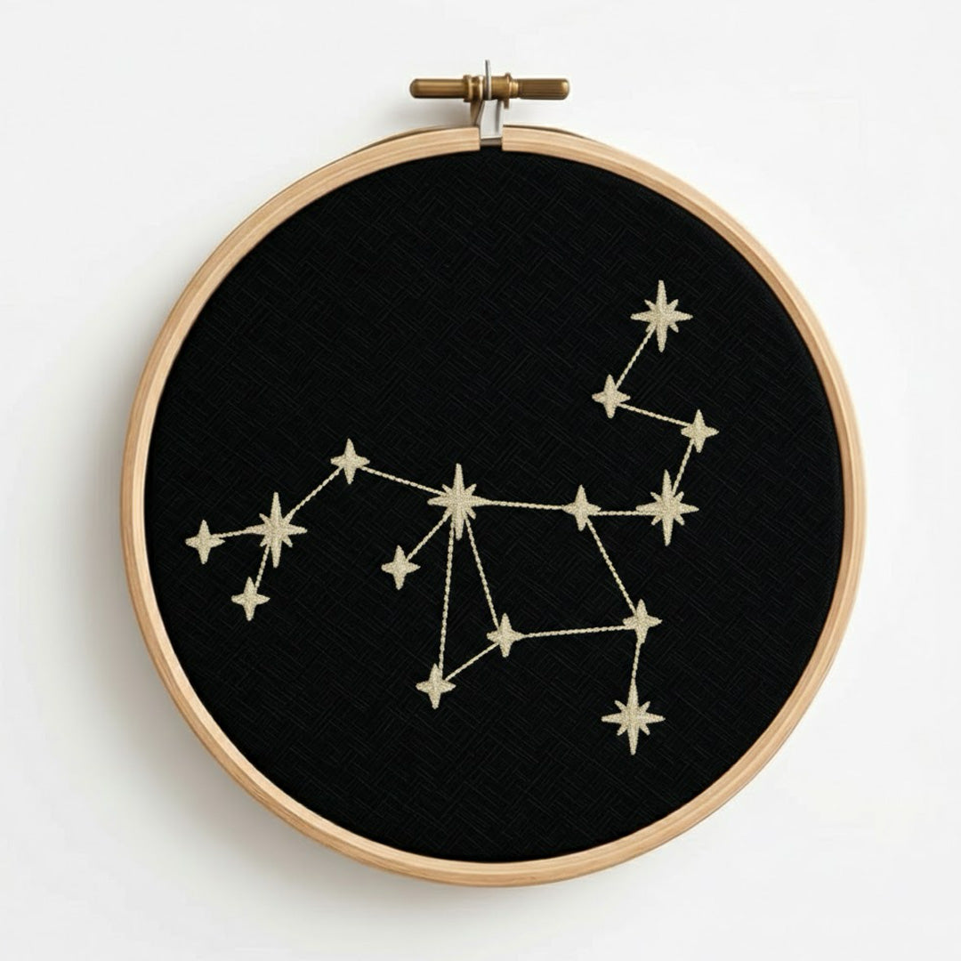 Deko-Stickrahmen Sternzeichen Schütze | Sagittarius | handgefertigt in Deutschland