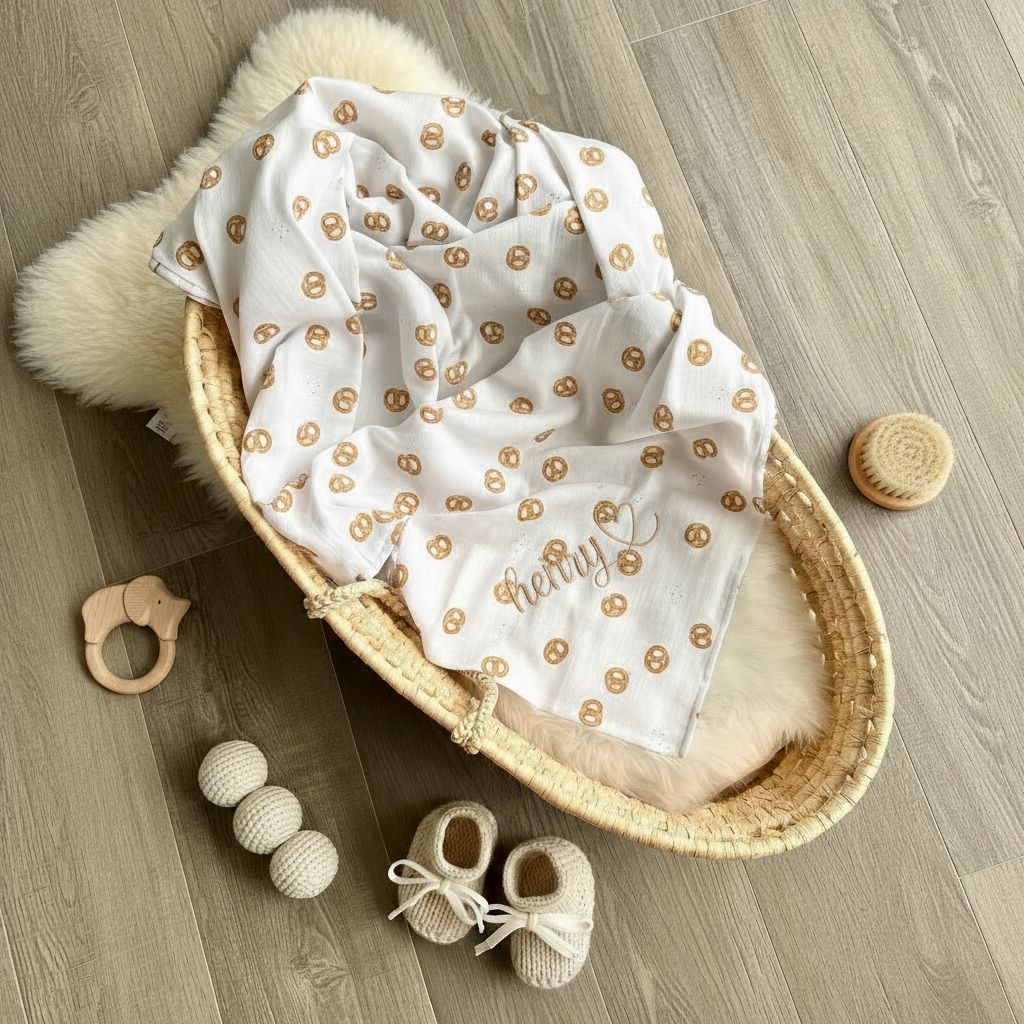 Stickerei Garnfarbe Flatlay