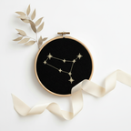 Stickrahmen Gemini Flatlay mit Zweig und Band