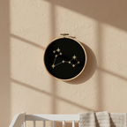 Stickrahmen Pisces an Nursery-Wand