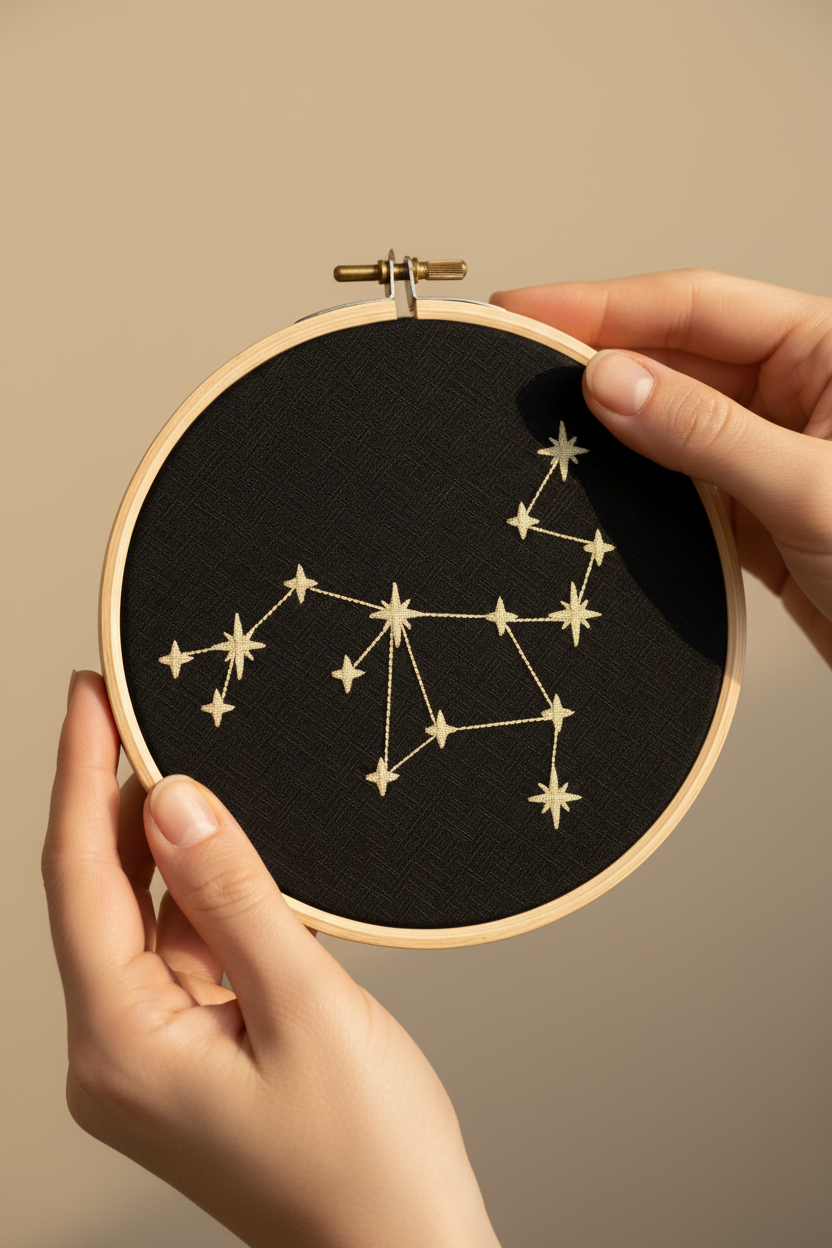 Stickrahmen Sagittarius in Händen