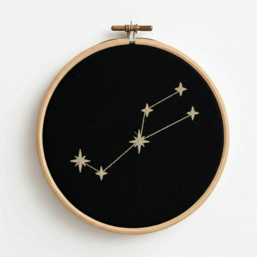 Deko-Stickrahmen Sternzeichen Stier | Taurus | handgefertigt in Deutschland