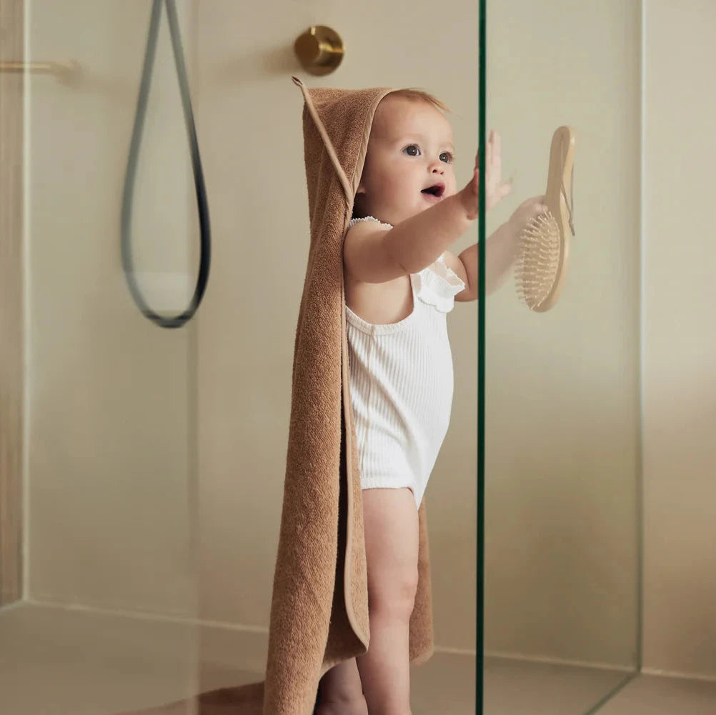 Kapuzenhandtuch Frottee Detailansicht – hochwertige Baumwollqualität
