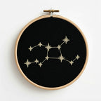 Deko-Stickrahmen Sternzeichen Jungfrau | Virgo | handgefertigt in Deutschland
