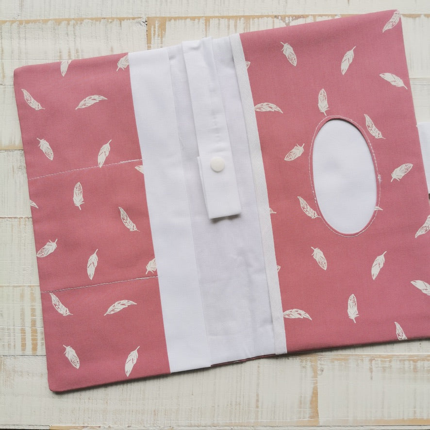 Windeltasche “Federn", rosa