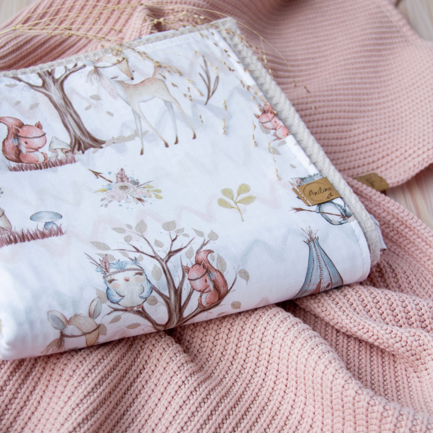 Baby Blanket “Boho Forest Animals”