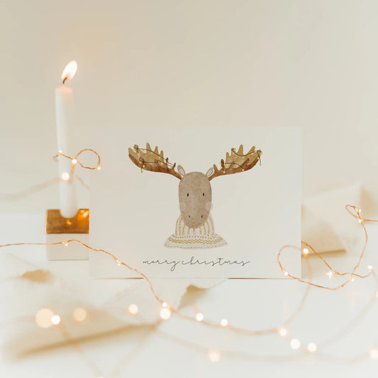 Card “Moose”, merry christmas