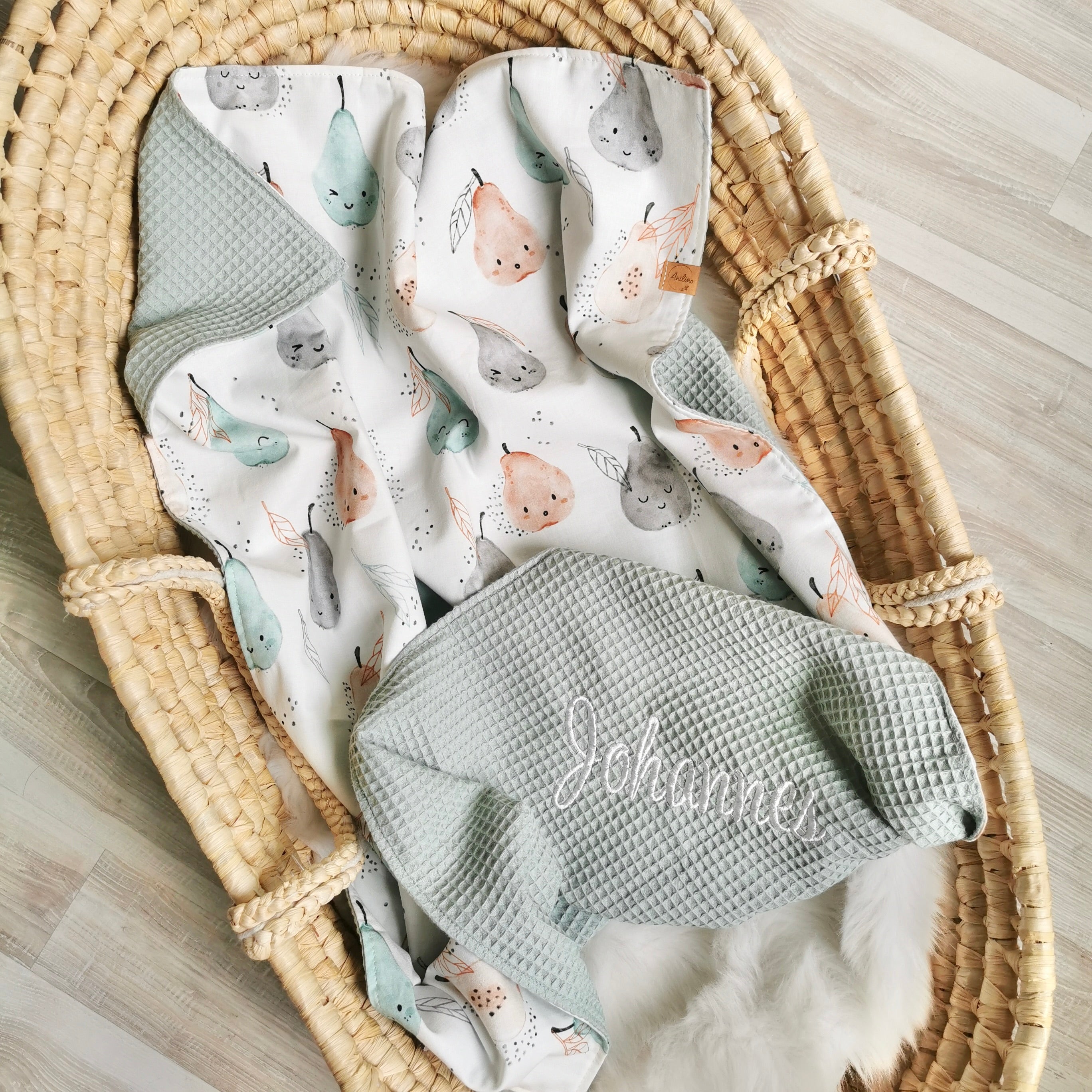 Couverture bébé "Poires" 