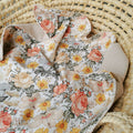 Couverture bébé "Fleurs rétro" 