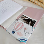 Maternity passport cover "Balloons", pink
