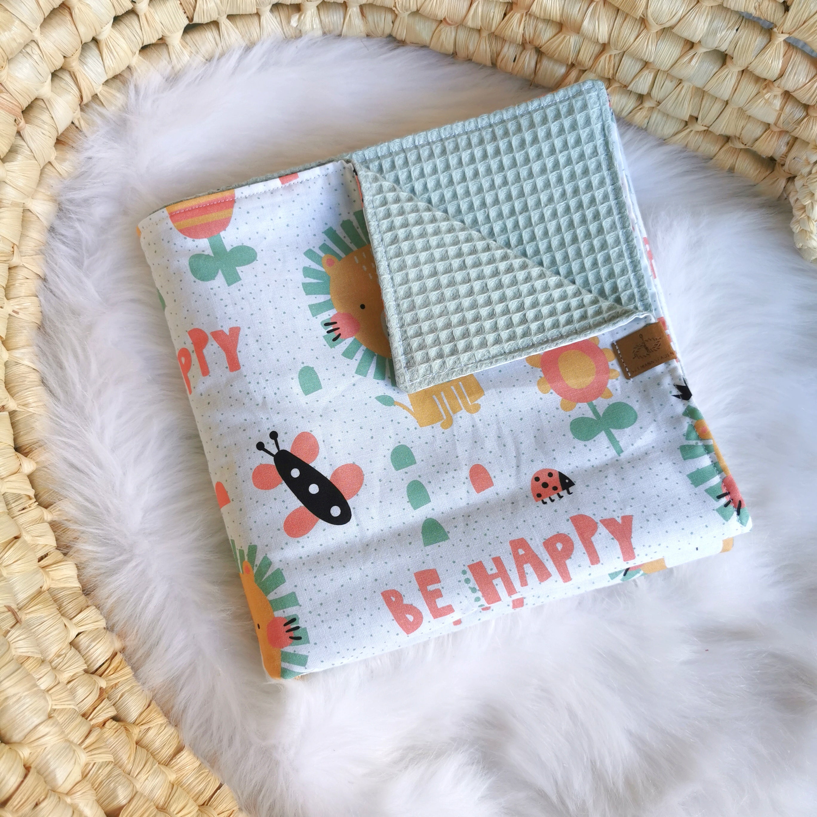 Baby blanket “Be happy”