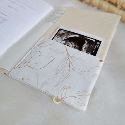 Maternity Passport Cover "Golden Eucalyptus"