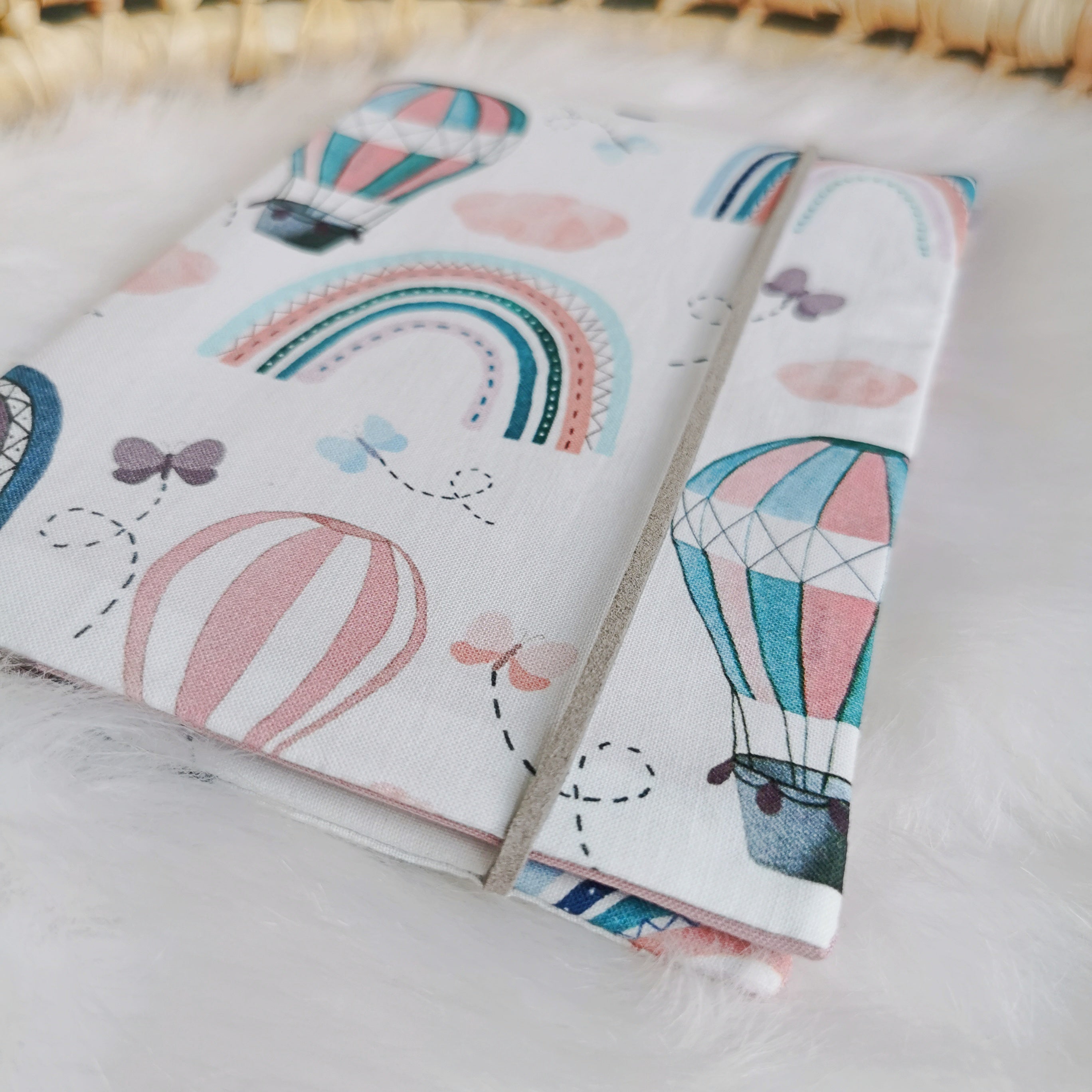 Etui passeport maternité "Balloons", rose