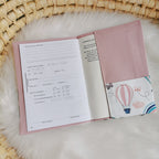 Maternity passport cover "Balloons", pink