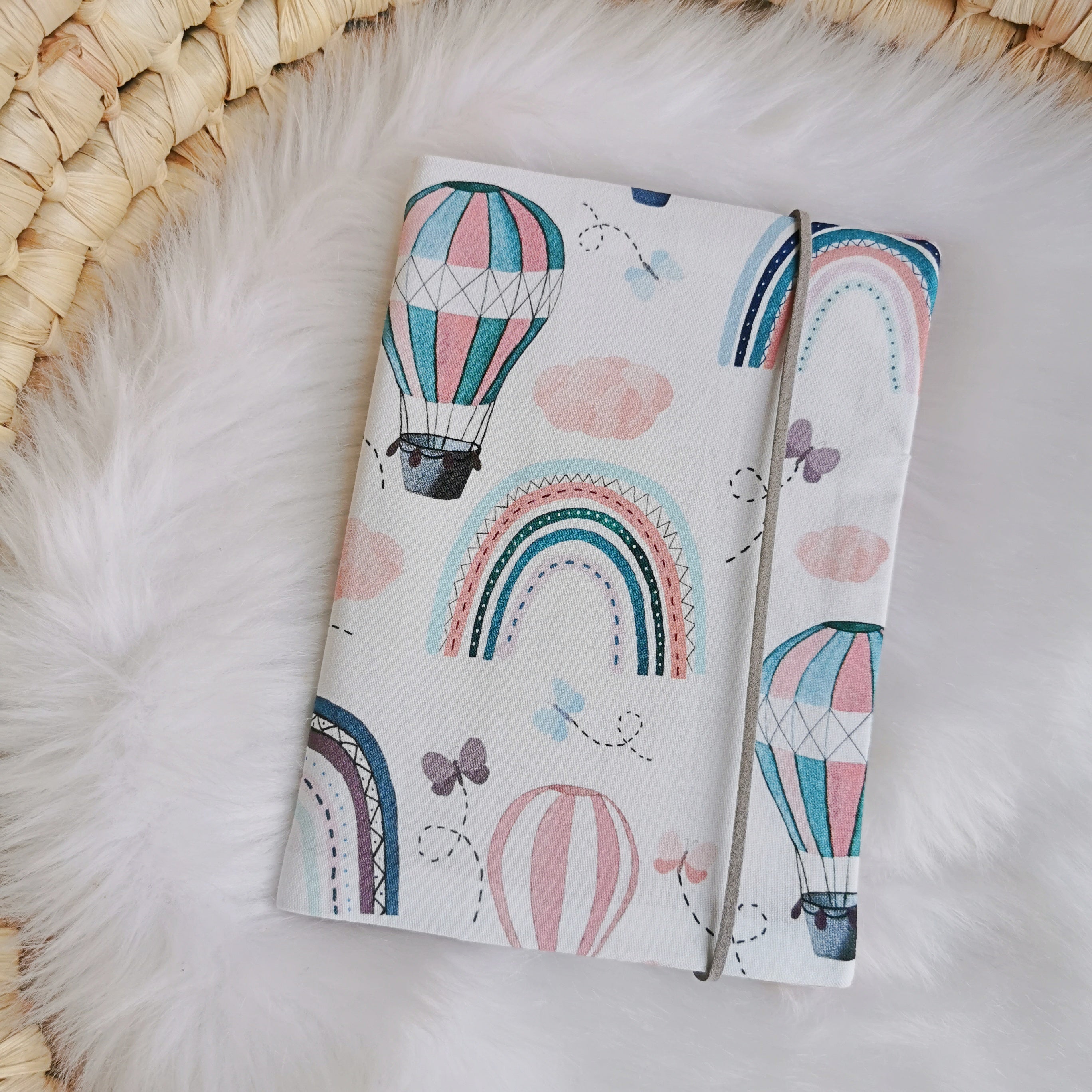 Etui passeport maternité "Balloons", rose