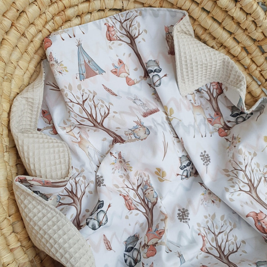Baby Blanket “Boho Forest Animals”