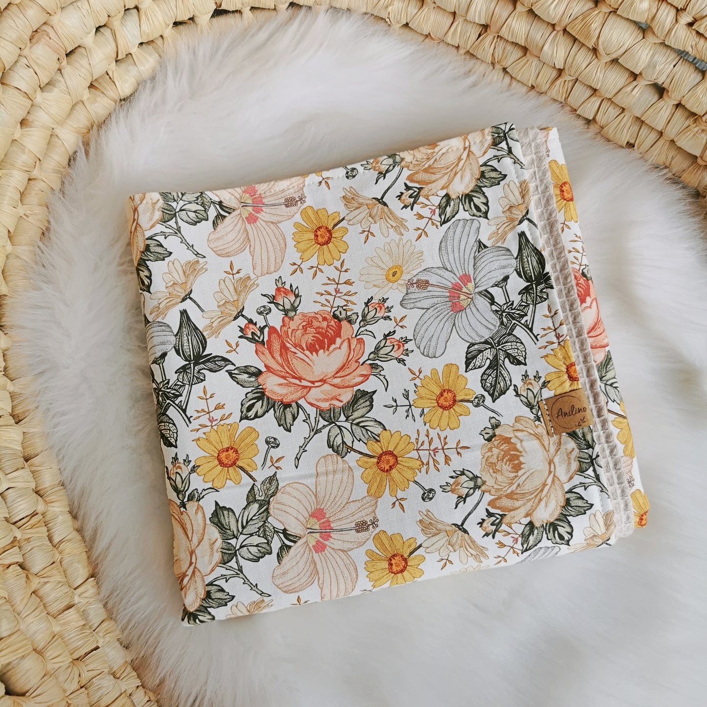 Baby Blanket “Retro Flowers”