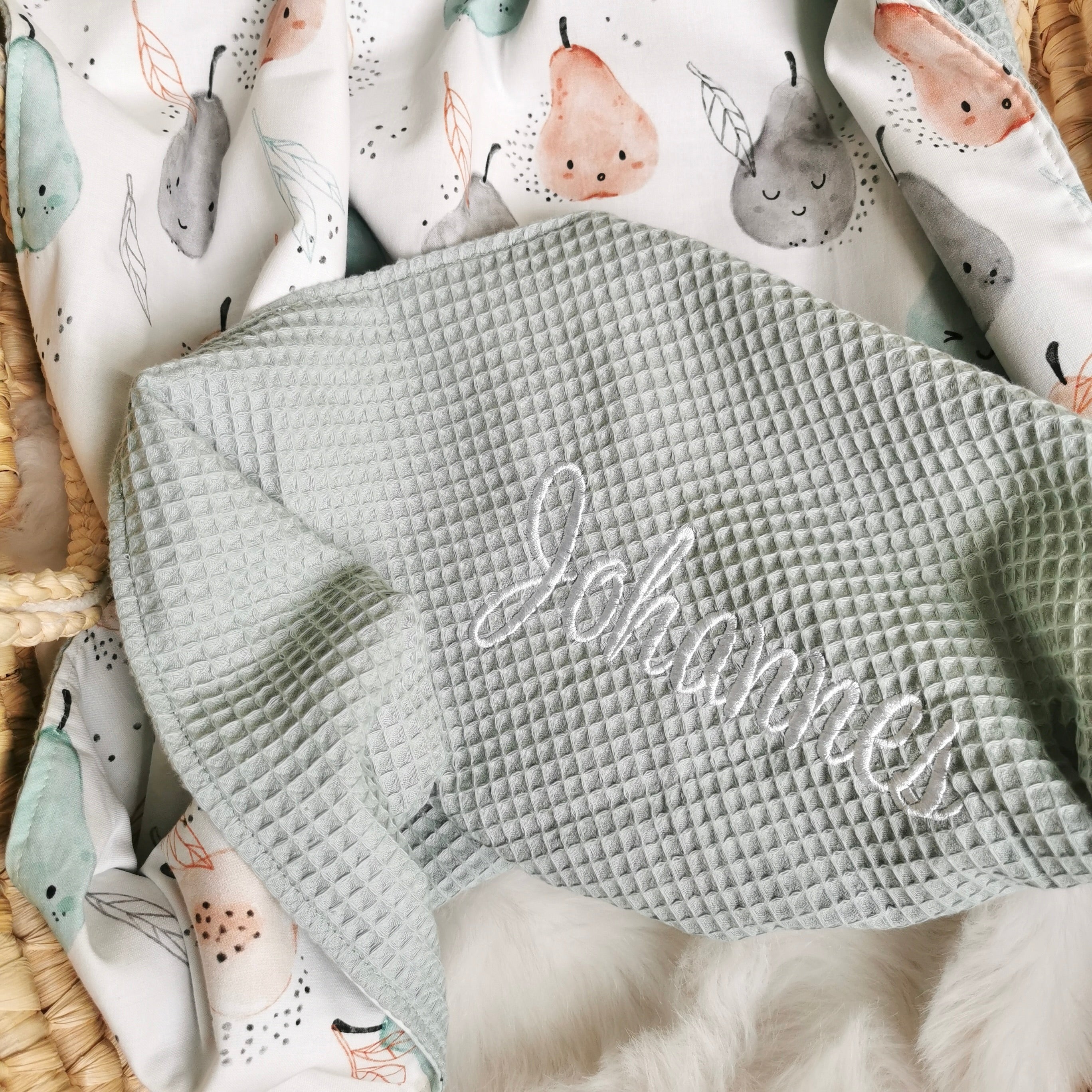 Couverture bébé "Poires" 