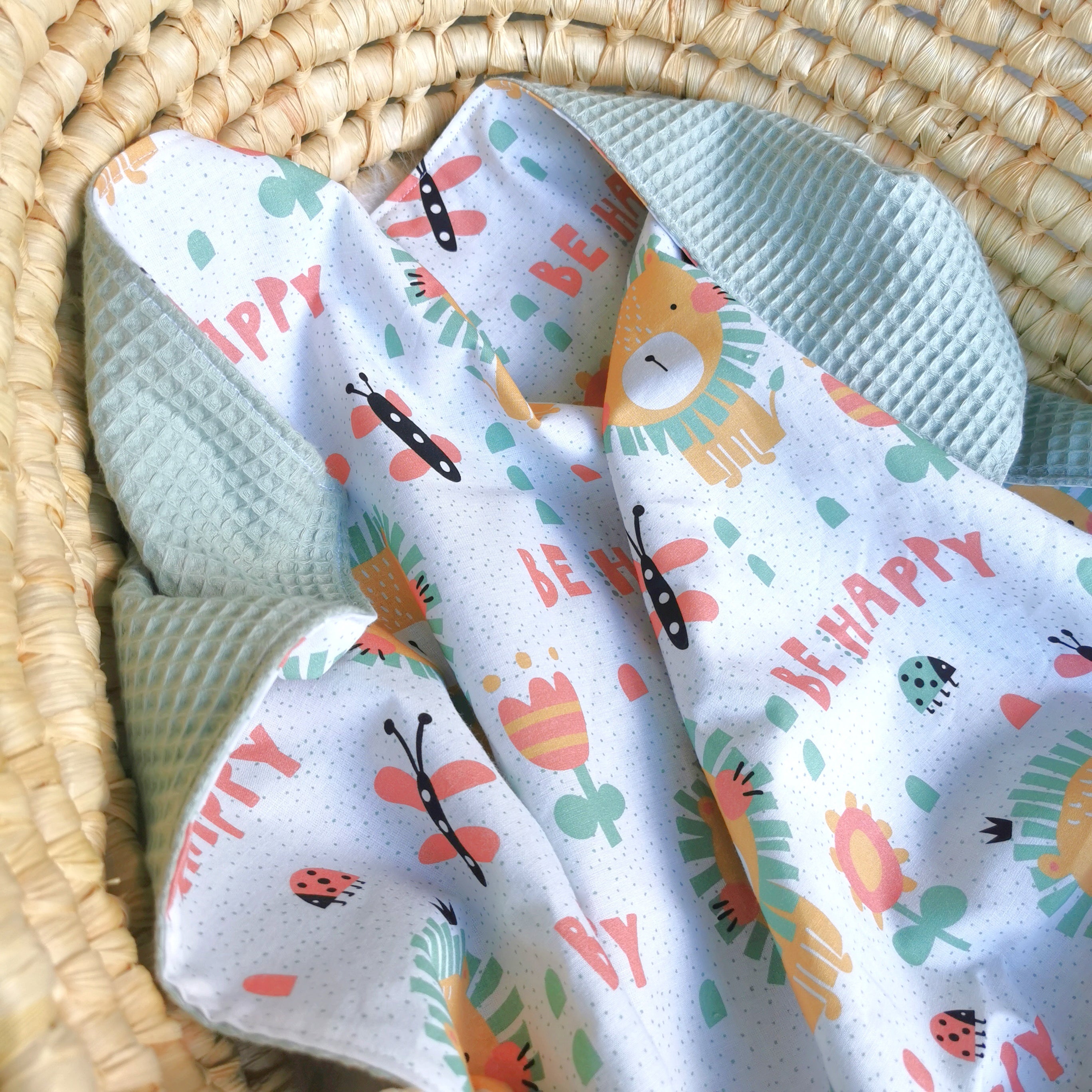 Baby blanket “Be happy”
