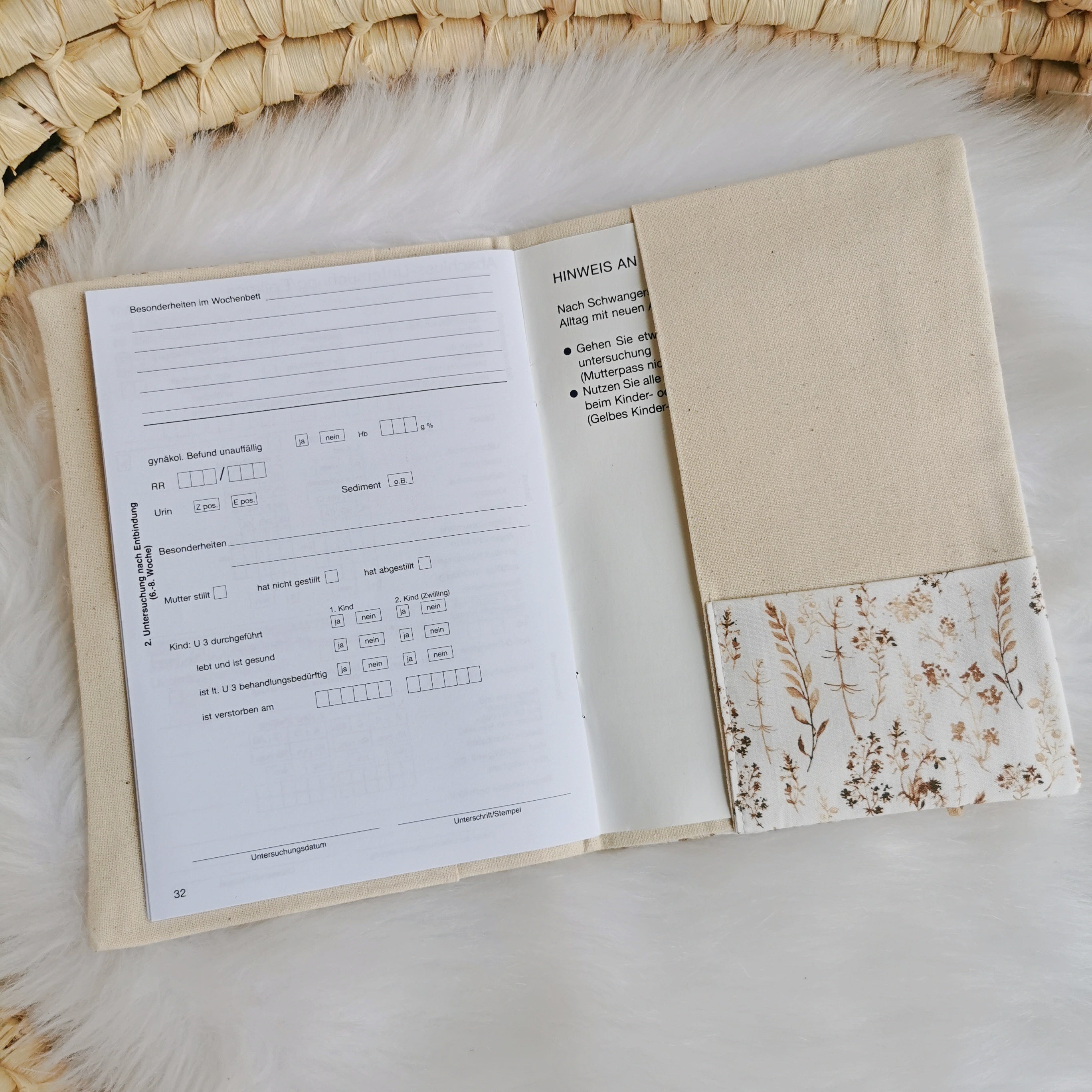 Maternity Passport Cover "Wild Flowers"