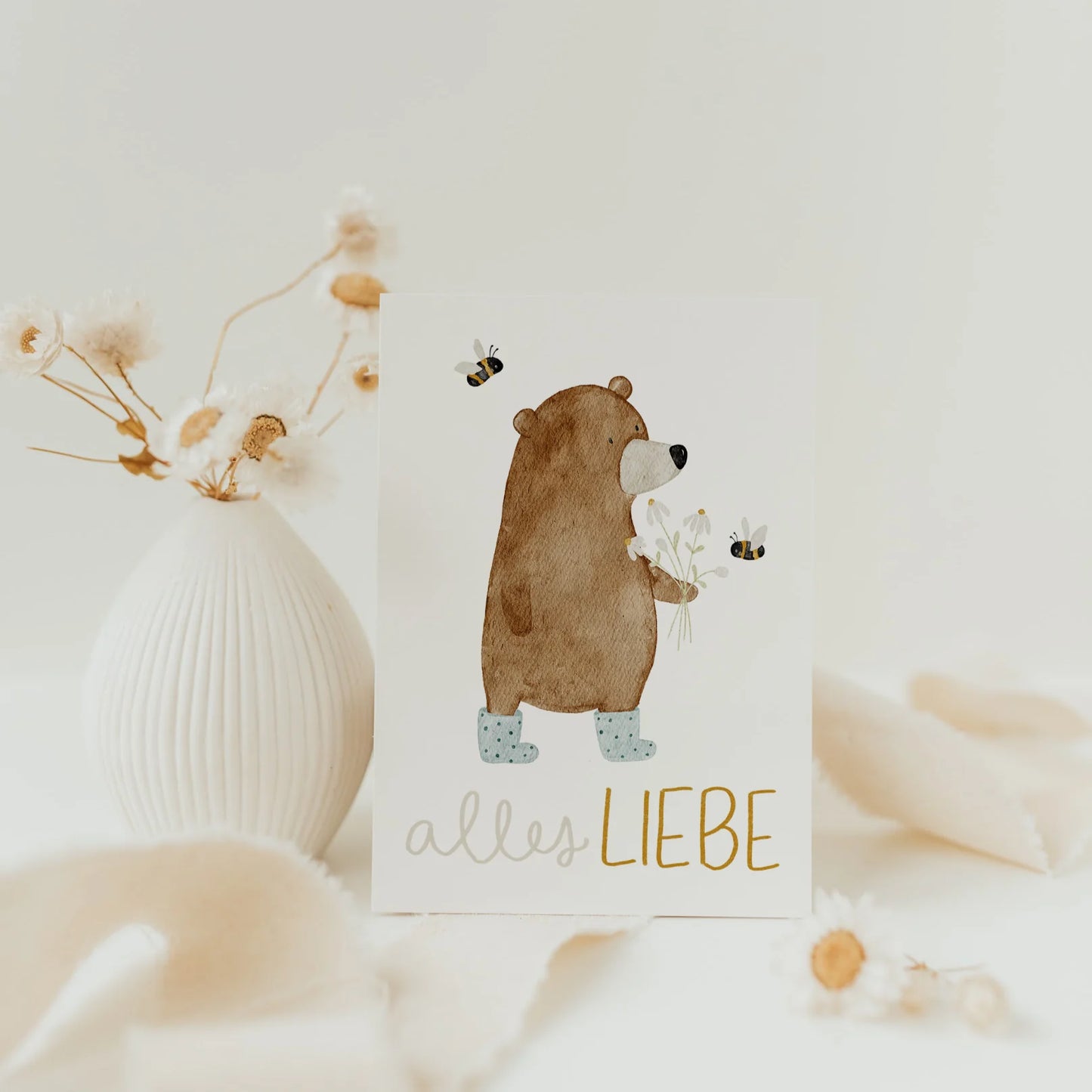 Card “All the best”, bear